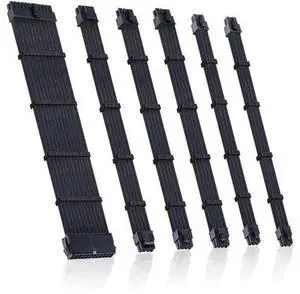 Clovertale Braided ATX Sleeved Cable Extension Kit for Power Supply Cable Kit, PSU Connectors, 24 Pin, 8 Pin, 6 Pin 4 + 4 Pin, 6 Pack, with Cable Comb 24 Pieces Set 24-Pin, 8-Pin, 6-Pin Clovertale Braided ATX Sleeved Cable Extension Kit for Power Supply Cable Kit, PSU Connectors, 24 Pin, 8 Pin, 6 Pin 4 + 4 Pin, 6 Pack, with Cable Comb 24 Pieces Set 24-Pin, 8-Pin, 6-Pin