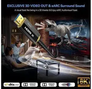 Fiber Optic HDMI Cable 6.6FT/2M, Certified Ultra High Speed HDMI 2.1 Cable 8K@60 4K@120Hz HDR10 HDCP 2.2&2.3, Compatible with Xbox/PS5/PS4, UHD TV, Blu-ray, Gold Plated Connector HDMI Cord Fiber Optic HDMI Cable 6.6FT/2M, Certified Ultra High Speed HDMI 2.1 Cable 8K@60 4K@120Hz HDR10 HDCP 2.2&2.3, Compatible with Xbox/PS5/PS4, UHD TV, Blu-ray, Gold Plated Connector HDMI Cord