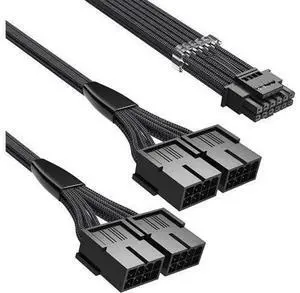 PCI-e 5.0 Extension Cable, RTX 4090 4080 16Pin(12+4) Male to 4x8Pin Female 12VHPWR Cable PCIE GPU Power Sleeved Extender Cord Compatible for GeForce RTX 4090/4080/4070Ti/3090Ti (14inch, Black) PCI-e 5.0 Extension Cable, RTX 4090 4080 16Pin(12+4) Male to 4x8Pin Female 12VHPWR Cable PCIE GPU Power Sleeved Extender Cord Compatible for GeForce RTX 4090/4080/4070Ti/3090Ti (14inch, Black)