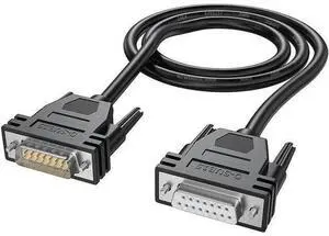 Db15 Male To Female Extension Cable 5Ft Cord Black 26Awg Tinned Copper Wire Core D-Sub 15Pin Shielded Cable Soliconnector (5Feet /1.5M, Male To Female) Db15 Male To Female Extension Cable 5Ft Cord Black 26Awg Tinned Copper Wire Core D-Sub 15Pin Shielded Cable Soliconnector (5Feet /1.5M, Male To Female)