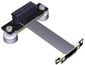 PCI-e PCI Express 36PIN 1X Extension Cable (Dual Vertical 90 Degrees Direction) with Magnetic Foot PCI-e PCI Express 36PIN 1X Extension Cable (Dual Vertical 90 Degrees Direction) with Magnetic Foot