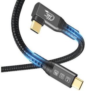 USB4 Cable, with Thunderbolt 4 Cable, 240W Charging Cable, 40 Gbps Data Cable, 8K @ 60Hz HDR, USB C to USB C Cable, 90Degree for Hub, Dock MacBook, M2, M3, Mac SSD (90Degree USB4 40G 240W 1.5M) black USB4 Cable, with Thunderbolt 4 Cable, 240W Charging Cable, 40 Gbps Data Cable, 8K @ 60Hz HDR, USB C to USB C Cable, 90Degree for Hub, Dock MacBook, M2, M3, Mac SSD (90Degree USB4 40G 240W 1.5M) black