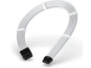 Aomoproing GPU Power Sleeved Cable Extension, 16pin(12+4) 12VHPWR PCIe 5.0 Connector Male to Female for RTX 3090Ti 4070Ti 4080 4090, with Cable Combs-16AWG/White Aomoproing GPU Power Sleeved Cable Extension, 16pin(12+4) 12VHPWR PCIe 5.0 Connector Male to Female for RTX 3090Ti 4070Ti 4080 4090, with Cable Combs-16AWG/White