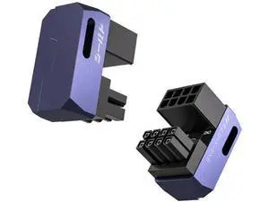 Shield Series 8-Pin PCIe GPU Power Adapter,180-Degree U-Turn Angled Connector, Aluminum Design for Graphics Cards Reverse Type,Purple-2 Pack Shield Series 8-Pin PCIe GPU Power Adapter,180-Degree U-Turn Angled Connector, Aluminum Design for Graphics Cards Reverse Type,Purple-2 Pack
