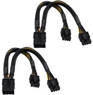Aomoproing (2-Pack) 8 Pin PCIe Splitter Cable, GPU VGA PCIe 8 Pin Female to Dual 8 Pin (6+2) Male PCI Express Power Adapter Braided Extension 9 inches (23cm) Aomoproing (2-Pack) 8 Pin PCIe Splitter Cable, GPU VGA PCIe 8 Pin Female to Dual 8 Pin (6+2) Male PCI Express Power Adapter Braided Extension 9 inches (23cm)
