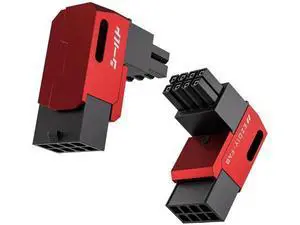 Shield Series 8-Pin PCIe GPU Power Adapter,90-Degree Angled Connector, Aluminum Design for Graphics Cards Reverse Type,Red-2 Pack Shield Series 8-Pin PCIe GPU Power Adapter,90-Degree Angled Connector, Aluminum Design for Graphics Cards Reverse Type,Red-2 Pack