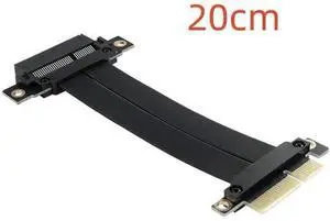 PCIE X4 Riser Cable Dual 90 Degree Right Angle PCIe 3.0 x4 to x4 Extension Cable 8Gbps PCI Express 4x Riser Card Ribbon Extender PCIE X4 Riser Cable Dual 90 Degree Right Angle PCIe 3.0 x4 to x4 Extension Cable 8Gbps PCI Express 4x Riser Card Ribbon Extender