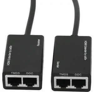 AOMOPROING HDMI Extender,HDMI to RJ45 Network Cable Extender Converter Repeater Over Cat 5e / 6 1080p up to 30m Extender for HDTV HDPC PS4 STB 4K 2K (Double Port-30m) AOMOPROING HDMI Extender,HDMI to RJ45 Network Cable Extender Converter Repeater Over Cat 5e / 6 1080p up to 30m Extender for HDTV HDPC PS4 STB 4K 2K (Double Port-30m)