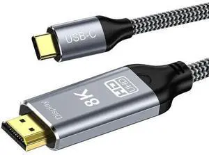 AOMOPROING 8K USB C to HDMI 2.1 Cable 3.3Ft, 48Gbps USB Type-C to HDMI Braided Cord (8K@60Hz,4K@120Hz) Compatible with Thunderbolt 4/3, for iPhone 15/15Promax, MacBook Air, iPad, XPS 17 AOMOPROING 8K USB C to HDMI 2.1 Cable 3.3Ft, 48Gbps USB Type-C to HDMI Braided Cord (8K@60Hz,4K@120Hz) Compatible with Thunderbolt 4/3, for iPhone 15/15Promax, MacBook Air, iPad, XPS 17
