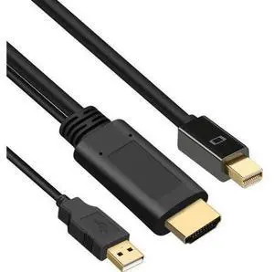 AOMOPROING HDMI to Mini DisplayPort Cable Adapter, HDMI to Mini DP 4K UHD Video Audio Converter Cord Compatible with Switch, PS4/5, Xbox One,360,NS,Mac Mini, PC to Monitor. (6FT) AOMOPROING HDMI to Mini DisplayPort Cable Adapter, HDMI to Mini DP 4K UHD Video Audio Converter Cord Compatible with Switch, PS4/5, Xbox One,360,NS,Mac Mini, PC to Monitor. (6FT)