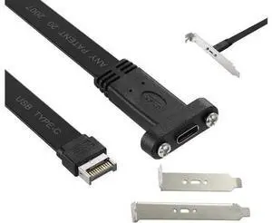 Aomoproing USB 3.1 Type C Front Panel Header Extension Cable cm, USB 3.1 Type E to USB 3.1 Type C Cable,Gen 2 10 Gbps Internal Adapter Cable,with Mount Screw (26cm) Aomoproing USB 3.1 Type C Front Panel Header Extension Cable cm, USB 3.1 Type E to USB 3.1 Type C Cable,Gen 2 10 Gbps Internal Adapter Cable,with Mount Screw (26cm)