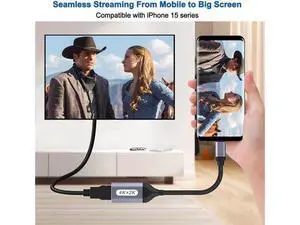 USB C to HDMI Adapter 4K@60Hz, Thunderbolt Adapter, Type C HDMI Converter, USB-C Cable Converter, Compatible with Laptop MacBook Pro/Air, iPhone 15, Dell, HP, Pixelbook, Thinkpad, Surface, Etc(2 Pack) USB C to HDMI Adapter 4K@60Hz, Thunderbolt Adapter, Type C HDMI Converter, USB-C Cable Converter, Compatible with Laptop MacBook Pro/Air, iPhone 15, Dell, HP, Pixelbook, Thinkpad, Surface, Etc(2 Pack)