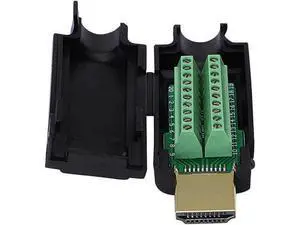 HDMI Solderless Adapter Gold Plated HDMI Extension Cable Connector Signals Terminal Breakout Board Free Welding Connector with Plastic Cover Screwdriver HDMI Solderless Adapter Gold Plated HDMI Extension Cable Connector Signals Terminal Breakout Board Free Welding Connector with Plastic Cover Screwdriver