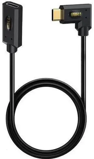 Aomoproing 2ft 40Gbps USB 4.0 Type C Extension Cable, Straight Female to Left & Right Angle Male 240W 5A PD USB C 4.0 Cord for Smartphones, Laptops, Thunderbolt 3, Support 8k@60Hz Aomoproing 2ft 40Gbps USB 4.0 Type C Extension Cable, Straight Female to Left & Right Angle Male 240W 5A PD USB C 4.0 Cord for Smartphones, Laptops, Thunderbolt 3, Support 8k@60Hz