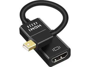 AOMOPROING Pasow Mini DisplayPort to HDMI Adapter, Mini DP Thunderbolt to HDMI Converter 4K Compatible for MacBook Air / Pro,UHD Monitor / TV / Projector (Black) AOMOPROING Pasow Mini DisplayPort to HDMI Adapter, Mini DP Thunderbolt to HDMI Converter 4K Compatible for MacBook Air / Pro,UHD Monitor / TV / Projector (Black)