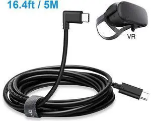 USB C to USB Type-C Charge Cable 16.4ft, Super Speed Data Transfer Cable for Oculus Quest Link VR Quick Charge Cable for Phone Tablet Oculus Link Headset Cable ( 16.4feet/ 5m) USB C to USB Type-C Charge Cable 16.4ft, Super Speed Data Transfer Cable for Oculus Quest Link VR Quick Charge Cable for Phone Tablet Oculus Link Headset Cable ( 16.4feet/ 5m)