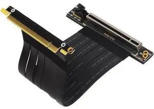 PCI Express 3.0 Double 90 Degree Right Angle PCIe 3.0 x16 x16 Extension Cable 16x Riser Ribbon Extender For Graphics Vertical PCI Express 3.0 Double 90 Degree Right Angle PCIe 3.0 x16 x16 Extension Cable 16x Riser Ribbon Extender For Graphics Vertical
