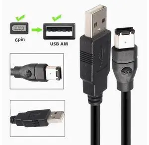IEEE400 1394 Firewire USB AM to 6P cable USB to 1394 sound card connection USB to 6Pin 1394 cable 3m IEEE400 1394 Firewire USB AM to 6P cable USB to 1394 sound card connection USB to 6Pin 1394 cable 3m