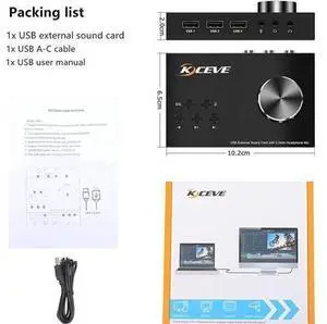 External Sound Card with Volume Control, Multimedia USB Controller Knob, USB Audio Adapter with 3.5mm Headphone and Microphone Jack, for Windows, Mac, Linux, PC, Laptops, Desktops External Sound Card with Volume Control, Multimedia USB Controller Knob, USB Audio Adapter with 3.5mm Headphone and Microphone Jack, for Windows, Mac, Linux, PC, Laptops, Desktops