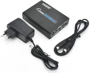 3RCA CVBS Composite & S-Video R/L Audio to HDMI Converter Adapter Support 720P/1080P with 3RCA S-Video Cable for NES SNES N64 PS2 PS3 HDTV 3RCA CVBS Composite & S-Video R/L Audio to HDMI Converter Adapter Support 720P/1080P with 3RCA S-Video Cable for NES SNES N64 PS2 PS3 HDTV