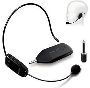 Wireless Microphone Headset UHF External Mic Rechargeable Transmitter with Receiver Headset and Handheld 2 in 1 for Voice Amplifier Pa system Stage Speaker Mixer Wireless Microphone Headset UHF External Mic Rechargeable Transmitter with Receiver Headset and Handheld 2 in 1 for Voice Amplifier Pa system Stage Speaker Mixer