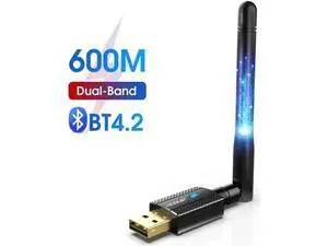 USB WIFI Bluetooth Adapter 600M AC Dual Band 2.4G/5G USB Ethernet WiFi Dongle Receiver Wireless Network Card for PC Laptop USB WIFI Bluetooth Adapter 600M AC Dual Band 2.4G/5G USB Ethernet WiFi Dongle Receiver Wireless Network Card for PC Laptop