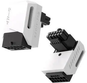 Aomoproing PCIe 5.0 Adapter - 600W 12+4pin,16pin 12VHPWR GPU Power Connector,12V-2x6 GPU Adapter,90 Degree Right Angle - Compatible with RTX 3090Ti, 4070Ti, 4080, 4090 GPU - STD Type, White, 1 Pack Aomoproing PCIe 5.0 Adapter - 600W 12+4pin,16pin 12VHPWR GPU Power Connector,12V-2x6 GPU Adapter,90 Degree Right Angle - Compatible with RTX 3090Ti, 4070Ti, 4080, 4090 GPU - STD Type, White, 1 Pack