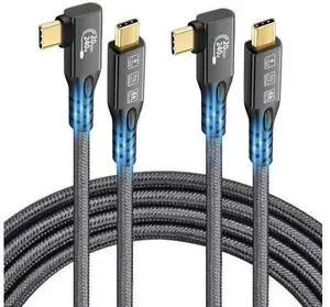 AomoproingUSB C 3.2 Gen2 20Gbps Cable, 2PCS 90Degree Type C 4K@60Hz UHD Video 5A/240W PD3.1 Fast Charge Cord with E-Marker Compatible with Thunderbolt 3/4 for 15Pro MacBook (2PCS 90Degree 20G 240W 1M) AomoproingUSB C 3.2 Gen2 20Gbps Cable, 2PCS 90Degree Type C 4K@60Hz UHD Video 5A/240W PD3.1 Fast Charge Cord with E-Marker Compatible with Thunderbolt 3/4 for 15Pro MacBook (2PCS 90Degree 20G 240W 1M)