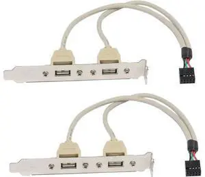 Aomoproing 2-Pack Computer Cables & Connectors New 2 Port USB 2.0 Motherboard Rear Panel Expansion Bracket to IDC 9 Pin Motherboard USB Cable Host Adapter Aomoproing 2-Pack Computer Cables & Connectors New 2 Port USB 2.0 Motherboard Rear Panel Expansion Bracket to IDC 9 Pin Motherboard USB Cable Host Adapter