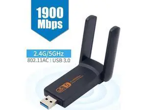 Wifi Adapter Dual Band 1900M Wi-Fi USB 3.0 Wireless Dongle Antenna LAN Ethernet 5G 2.4Ghz Network Card AP Receiver Wifi Adapter Dual Band 1900M Wi-Fi USB 3.0 Wireless Dongle Antenna LAN Ethernet 5G 2.4Ghz Network Card AP Receiver