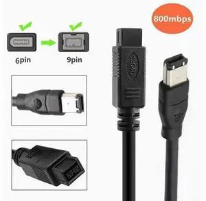 IEEE400 1394 Firewire USB AM to 6P cable USB to 1394 sound card connection Six to nine 1394 lines 3m IEEE400 1394 Firewire USB AM to 6P cable USB to 1394 sound card connection Six to nine 1394 lines 3m