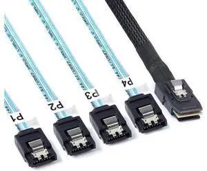 Aomoproing 2Pack Mini SAS to SATA Cable: 0.5M SFF-8087 to SATA Forward Breakout Cable SFF8087 SAS Controller to Hard Drive(1.6FT) Aomoproing 2Pack Mini SAS to SATA Cable: 0.5M SFF-8087 to SATA Forward Breakout Cable SFF8087 SAS Controller to Hard Drive(1.6FT)