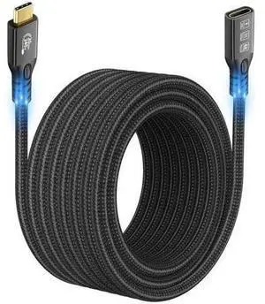 Aomoproing 20Gbps USB C 3.2 Extension Cable, 10FT USBC 3.2 Gen2 Type-c Male to Female Extender Cable Ultra HD 4K@60Hz 240W Charging 20Gbps Data Transfer Compatible with External SSD eGPU Aomoproing 20Gbps USB C 3.2 Extension Cable, 10FT USBC 3.2 Gen2 Type-c Male to Female Extender Cable Ultra HD 4K@60Hz 240W Charging 20Gbps Data Transfer Compatible with External SSD eGPU