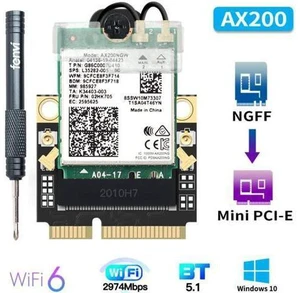 2974Mbps Wi-Fi 6 For Intel AX200 M.2 to Mini PCI-E Wifi Card Wireless Bluetooth 5.1 AX200NGW 2.4G/5Ghz 802.11ax Network Adapter 2974Mbps Wi-Fi 6 For Intel AX200 M.2 to Mini PCI-E Wifi Card Wireless Bluetooth 5.1 AX200NGW 2.4G/5Ghz 802.11ax Network Adapter