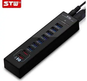 USB Charging Hub 7 Port USB 3.0 Hub With Power Supply 2 port IQ Charging 2.4A USB3.0 USB Charging Hub 7 Port USB 3.0 Hub With Power Supply 2 port IQ Charging 2.4A USB3.0
