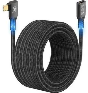 Aomoproing Long USB C 3.2 Cble Gen-2 240W Charging Extension 3m 10ft 90' Elbow Thunderbolt 3 Male to Female Data Transfer 20Gbps 48V/5A Type-C Video 4K Compatible with MacBook M1/M2/M3 Aomoproing Long USB C 3.2 Cble Gen-2 240W Charging Extension 3m 10ft 90' Elbow Thunderbolt 3 Male to Female Data Transfer 20Gbps 48V/5A Type-C Video 4K Compatible with MacBook M1/M2/M3