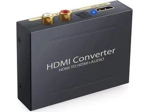HDMI Audio Extractor V1.3 HDMI to HDMI + Optical Toslink(SPDIF) + RCA(L/R) Stereo Analog Outputs Video Audio Splitter Converter Support 1080P Black HDMI Audio Extractor V1.3 HDMI to HDMI + Optical Toslink(SPDIF) + RCA(L/R) Stereo Analog Outputs Video Audio Splitter Converter Support 1080P Black