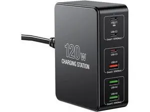 120W USB C Charging Station, Multiport USB Charging Station, Multi USB Charger Station, 6 Ports USB Charging Station for Multiple Devices, USB Charging Hub Compatible with MacBook, Laptop, Smartphones 120W USB C Charging Station, Multiport USB Charging Station, Multi USB Charger Station, 6 Ports USB Charging Station for Multiple Devices, USB Charging Hub Compatible with MacBook, Laptop, Smartphones