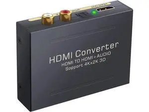 HDMI Audio Extractor V1.4 HDMI to HDMI + Optical Toslink(SPDIF) + RCA(L/R) Stereo Analog Outputs Video Audio Splitter Converter Support 4K Black HDMI Audio Extractor V1.4 HDMI to HDMI + Optical Toslink(SPDIF) + RCA(L/R) Stereo Analog Outputs Video Audio Splitter Converter Support 4K Black