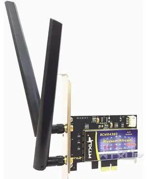802.11AC Dual Band network card Broadcom BCM94360 867Mbps PCI Express DESKTOP WIFI Adapter Bluetooth BT 4.0 for Mac/Hackintosh 802.11AC Dual Band network card Broadcom BCM94360 867Mbps PCI Express DESKTOP WIFI Adapter Bluetooth BT 4.0 for Mac/Hackintosh