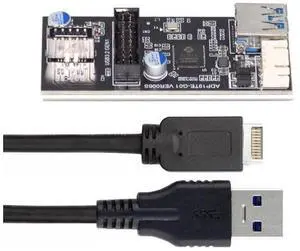 Aomoproing 19/20Pin Header to 5Gbps USB 3.0 20Pin & Type-E Dual Ports Female PCBA Type Adapter Splitter 1 to 2 HUB Aomoproing 19/20Pin Header to 5Gbps USB 3.0 20Pin & Type-E Dual Ports Female PCBA Type Adapter Splitter 1 to 2 HUB