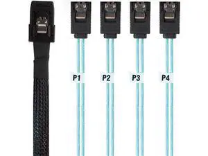 Aomoproing Internal Mini SAS to SATA Cable (SFF-8087 to SATA Forward Breakout) 1.6 Feet Aomoproing Internal Mini SAS to SATA Cable (SFF-8087 to SATA Forward Breakout) 1.6 Feet