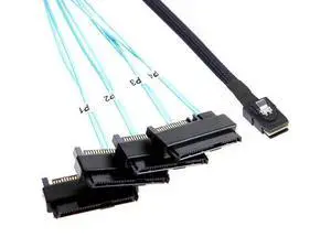 Aomoproing Mini-SAS to SAS Cable: 0.5M SFF-8087 to SAS SFF-8087 to SFF-8482 x4 with SATA-Power Adapter Cable (1.6FT) Aomoproing Mini-SAS to SAS Cable: 0.5M SFF-8087 to SAS SFF-8087 to SFF-8482 x4 with SATA-Power Adapter Cable (1.6FT)