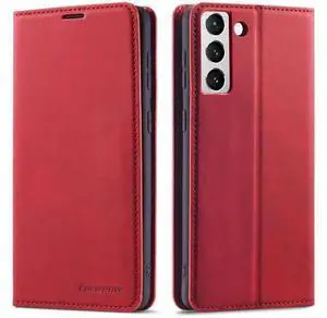 Case for Samsung Galaxy S25 5G 6.2 inch Premium PU Leather Phone Cover with Card Holder Stand, Shockproof Flip Wallet Cover Red Case for Samsung Galaxy S25 5G 6.2 inch Premium PU Leather Phone Cover with Card Holder Stand, Shockproof Flip Wallet Cover Red