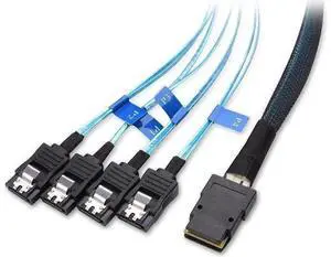 Aomoproing COFIER Internal Mini SAS to SATA Reverse Breakout Cable (SFF-8087 to SATA) 1.6 Feet Aomoproing COFIER Internal Mini SAS to SATA Reverse Breakout Cable (SFF-8087 to SATA) 1.6 Feet
