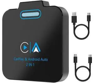 Aomoproing Android Auto & CarPlay Wireless Adapter - 2 in 1 Wireless for iPhone & Android, Plug & Play for Factory Wired Cars - Supports iOS 10+ Aomoproing Android Auto & CarPlay Wireless Adapter - 2 in 1 Wireless for iPhone & Android, Plug & Play for Factory Wired Cars - Supports iOS 10+
