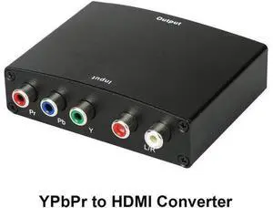 Component to HDMI Converter, 5RCA Component RGB YPbPr to HDMI Converter Supports 1080P Video Audio Converter Adapter for DVD PSP Xbox 360 PS2 Nintendo NGC to New HDTV Monitor or Projector Component to HDMI Converter, 5RCA Component RGB YPbPr to HDMI Converter Supports 1080P Video Audio Converter Adapter for DVD PSP Xbox 360 PS2 Nintendo NGC to New HDTV Monitor or Projector
