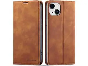 Case for iPhone 14 Plus 6.7 inch Premium PU Leather Cover with Card Holder Kickstand Shockproof Flip Wallet Cover Brown Case for iPhone 14 Plus 6.7 inch Premium PU Leather Cover with Card Holder Kickstand Shockproof Flip Wallet Cover Brown