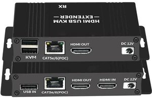 HDMI KVM USB Extender 1080P 60Hz, HDMI KVM USB Extender Over Cat5/6 Ethernet Cable Signal Extension to 196FT/60M Support USB Keyboard Mouse Plug & Play (Transmitter and Receiver) HDMI KVM USB Extender 1080P 60Hz, HDMI KVM USB Extender Over Cat5/6 Ethernet Cable Signal Extension to 196FT/60M Support USB Keyboard Mouse Plug & Play (Transmitter and Receiver)