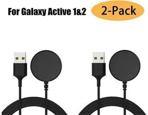 2-Pack Compatible with Samsung Galaxy Watch Active / Active 2 Charger Dock Wireless Charging Cable for Samsung Galaxy Active 1 / Active 2 Watch SM-R500 / SM-R820 / SM-R830 2-Pack Compatible with Samsung Galaxy Watch Active / Active 2 Charger Dock Wireless Charging Cable for Samsung Galaxy Active 1 / Active 2 Watch SM-R500 / SM-R820 / SM-R830